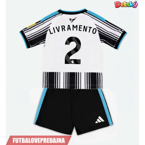 Lacne Dětský Futbalové dres Newcastle United Tino Livramento #2 2026-27 Krátky Rukáv - Domáci (+ trenírky)